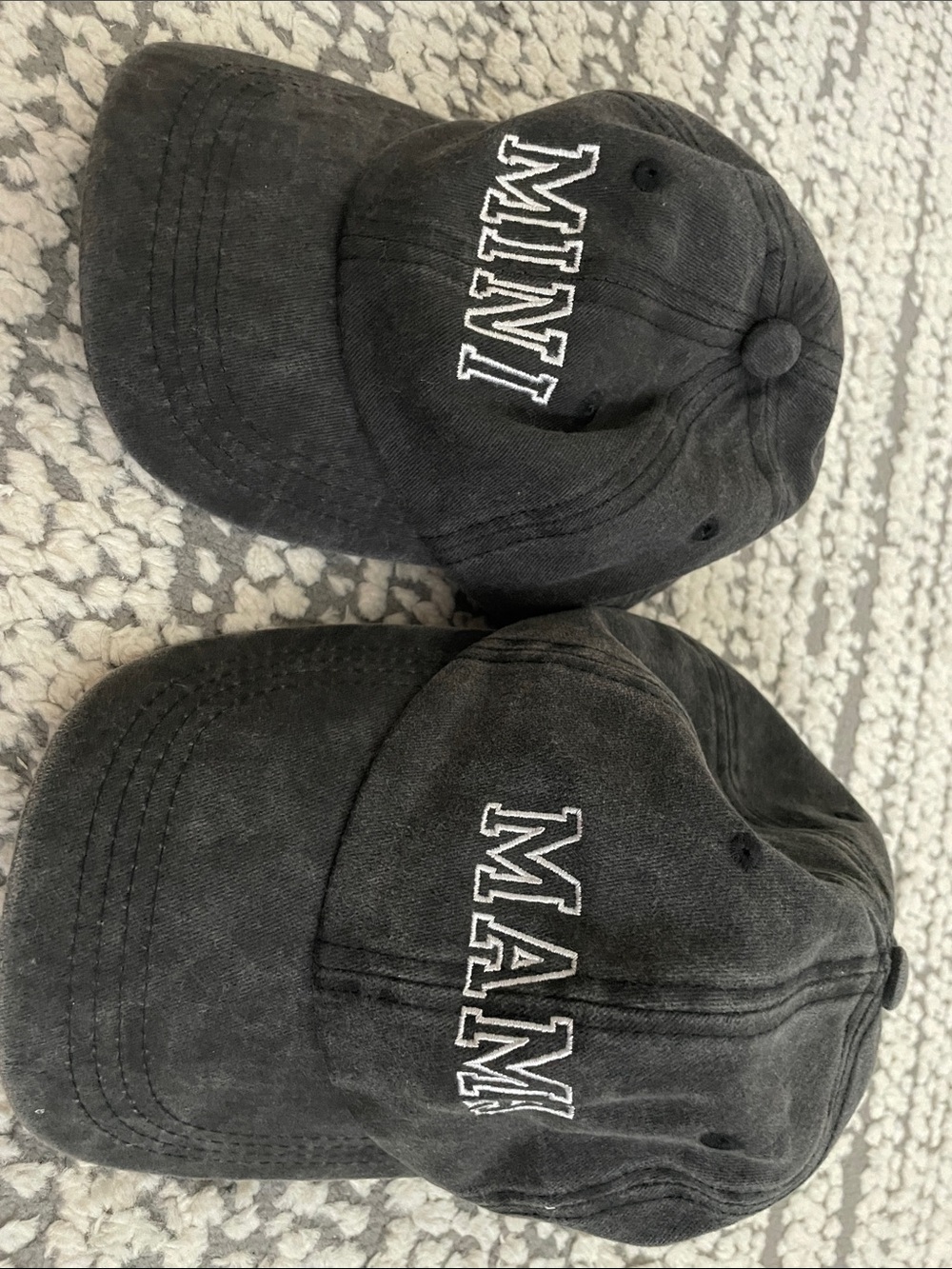 Black "MAMA" Embroidered “mini”Cap 2 hats